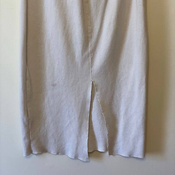 Zara M midi pencil skirt Kim Kardashian vibes minimalist classic neutral white - Picture 7 of 7